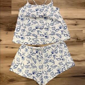 Auden Blue and White Pajama Set